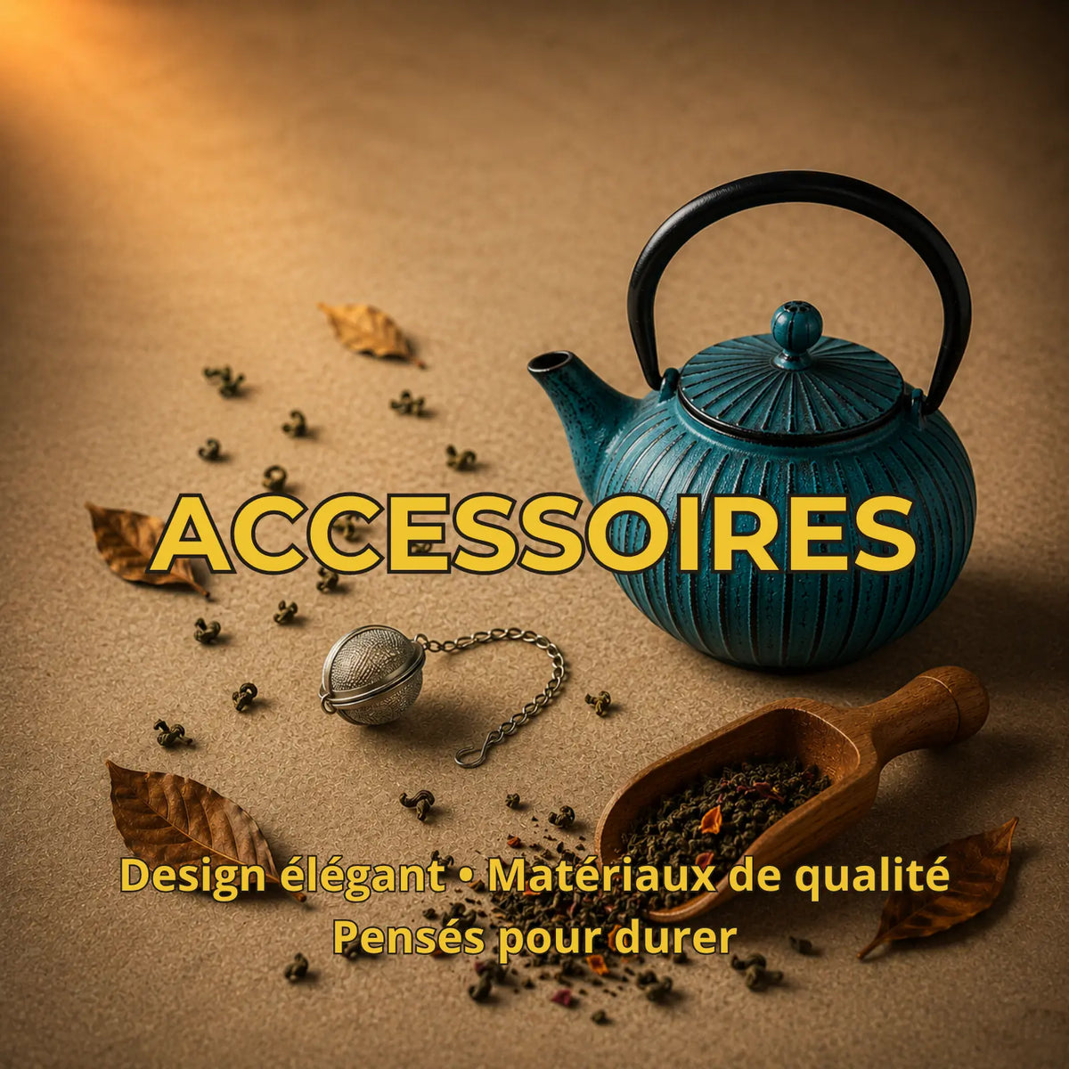 Accessoires pour préparer le thé infuseur et théière