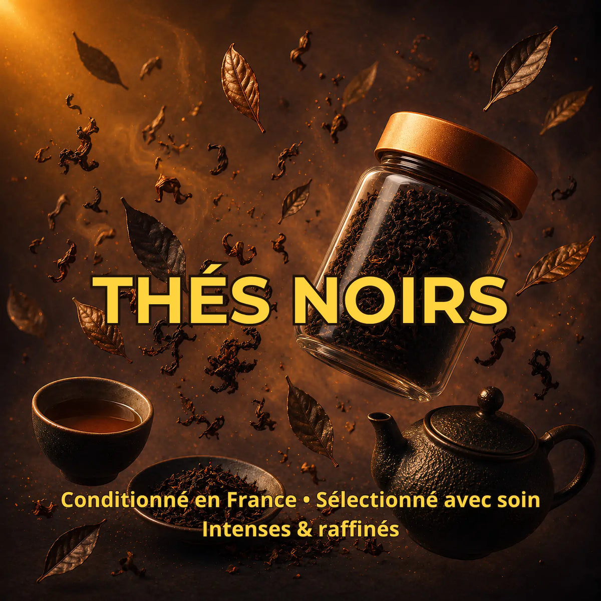Collection de thés noirs en vrac