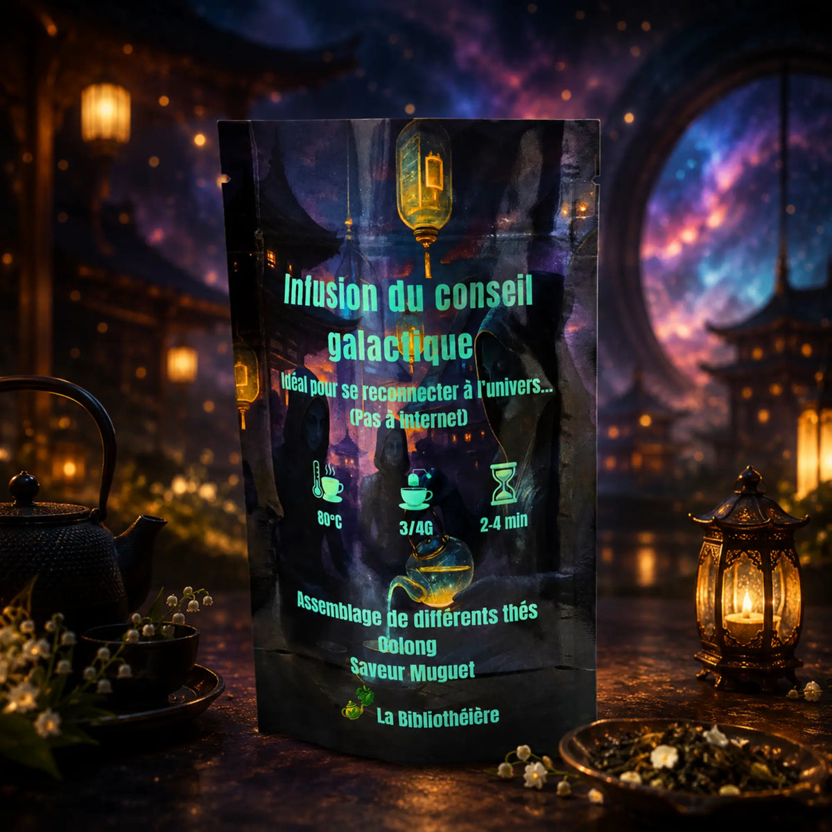 Sachet de thé oolong muguet 100g La Bibliothéière