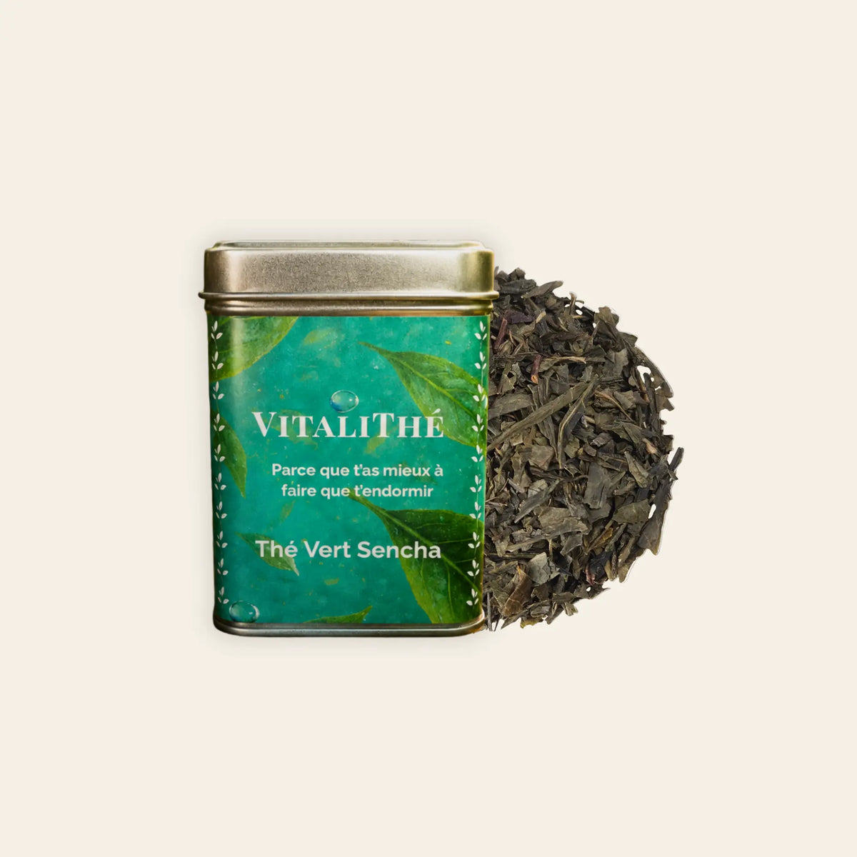 Boîte VitaliThé, thé vert Sencha en vrac, La Bibliothéière
